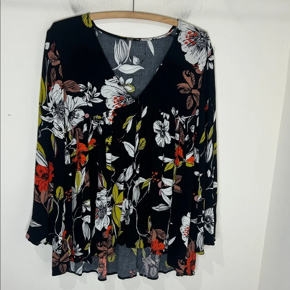 FREE PEOPLE Bella Floral Mini Tunic Dress Size XS